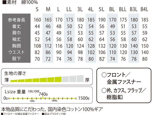 商品仕上がり寸法
