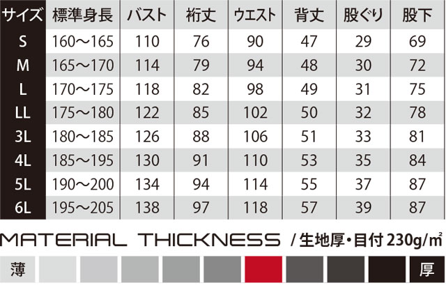 商品仕上がり寸法