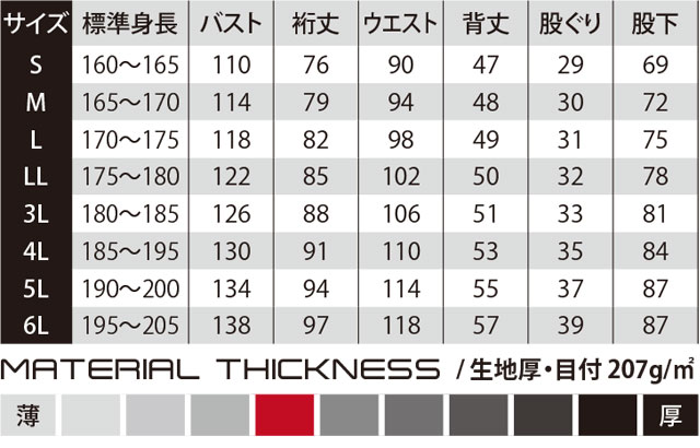 商品仕上がり寸法