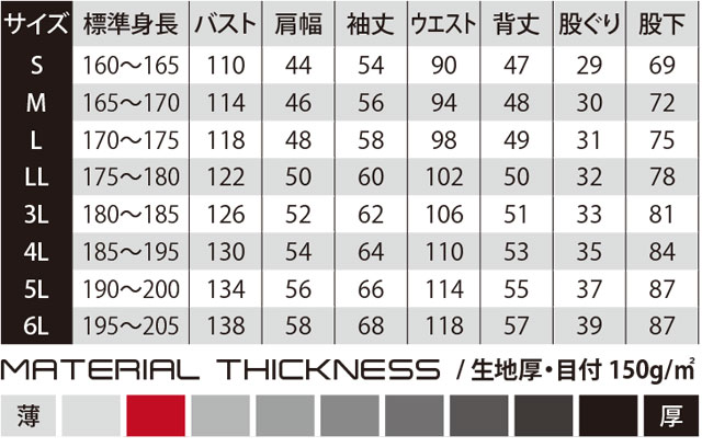 商品仕上がり寸法