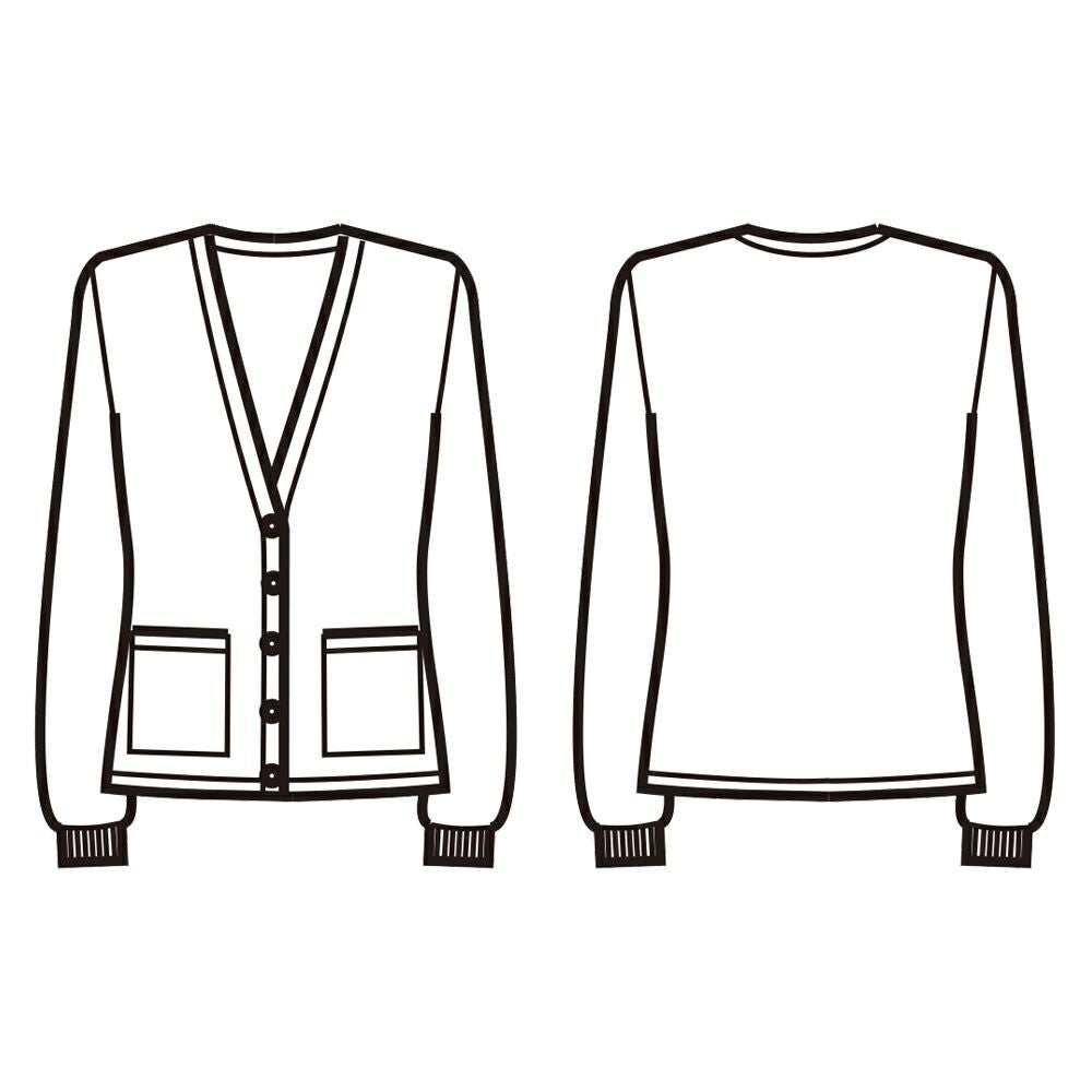 FN850E カーディガン 事務服 フォーク