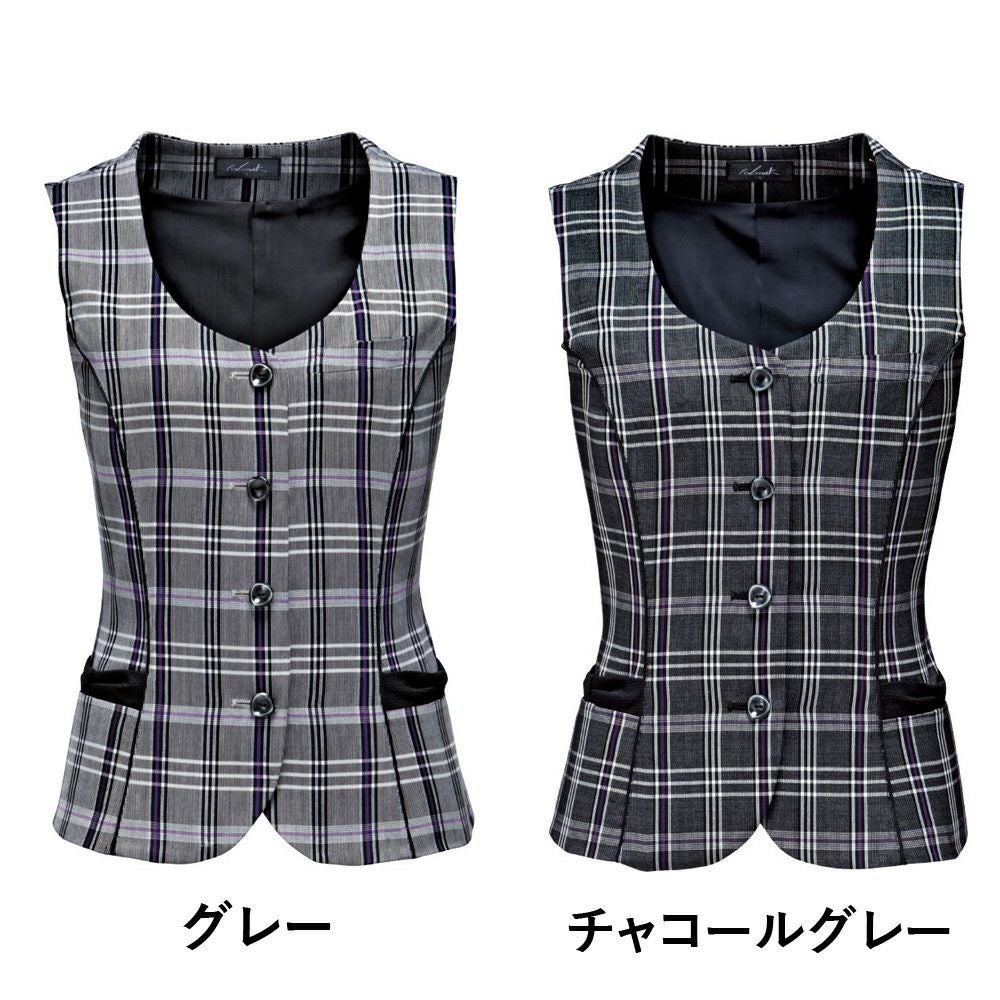 HCV9830 ベスト 事務服 制服 ピエ