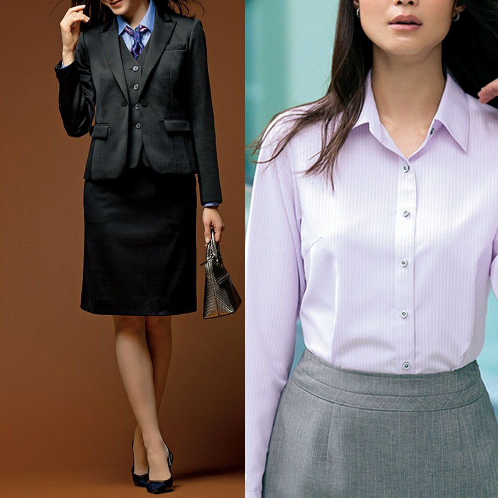 S36861 S36862 S36866 S36869 ブラウス 事務服 セロリー
