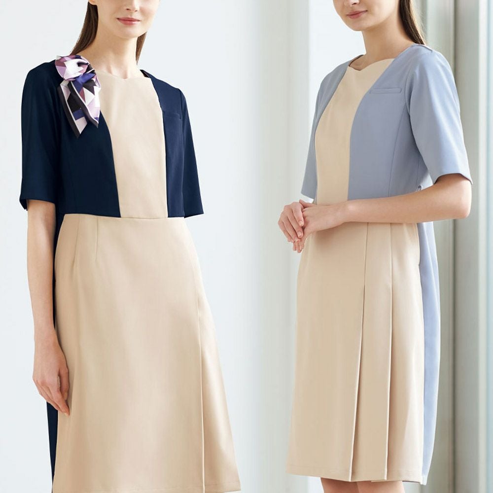 事務服 大きい ワンピース 3021SC フォーク