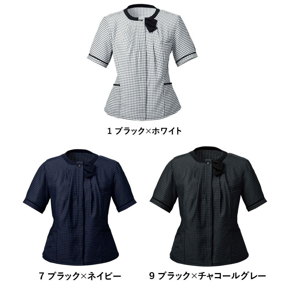 事務服 大きい オーバーブラウス FB71391 フォーク