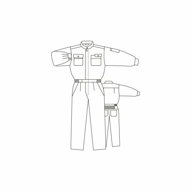 マルキ 丸鬼 ツナギ服 つなぎ RO750